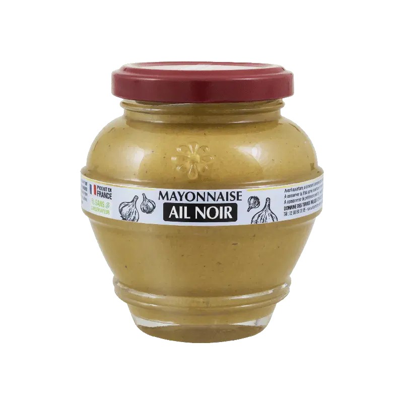 Mayonnaise Ail noir - 180 g (Terres Rouges)