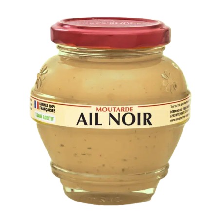 Moutarde Ail noir - 200 g (Terres Rouges)