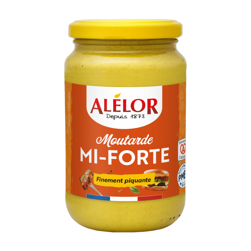 Moutarde Mi-forte - 350 g (Alélor)