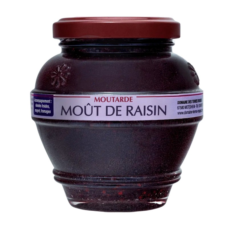 Moutarde au Mout de Raisin - 200 g (Terres Rouges)