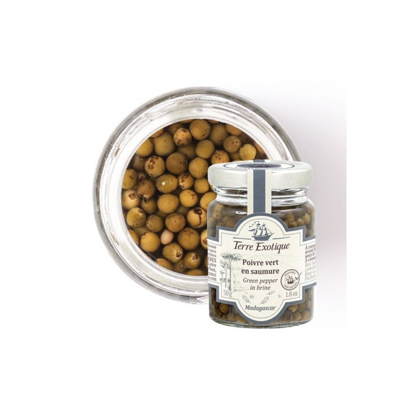 Poivre vert de Penja en saumure origine Cameroun - 30 g (Terre Exotique)disponible à la Maison Pollet de Toulouse