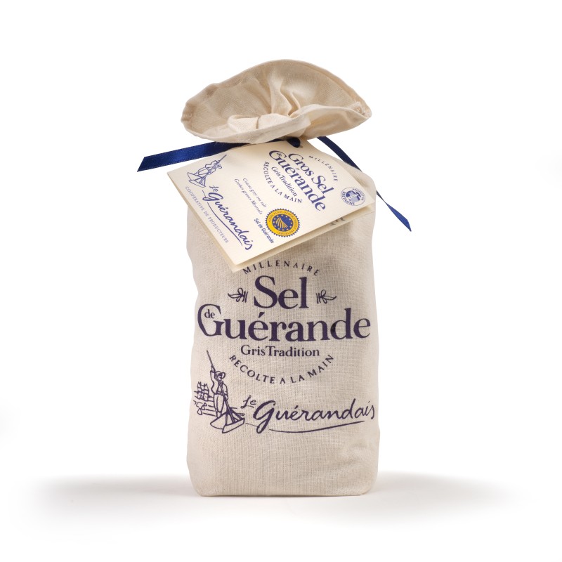 Sel gros IGP Guérande sac toile - 750 g (Le Guérandais)