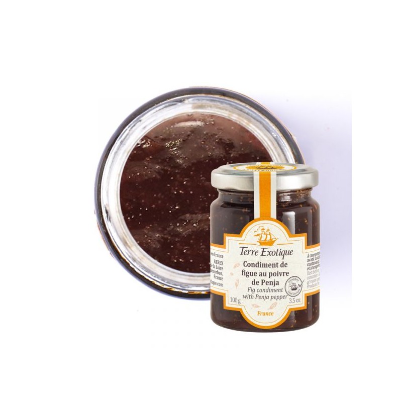 Condiment de figue au poivre de Penja, 90 g (Terre Exotique)