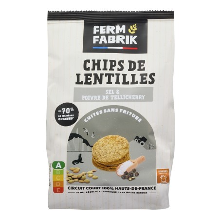 Chips de lentilles sel et poivre Tellicherry - 75 g (Ferm Fabrik)