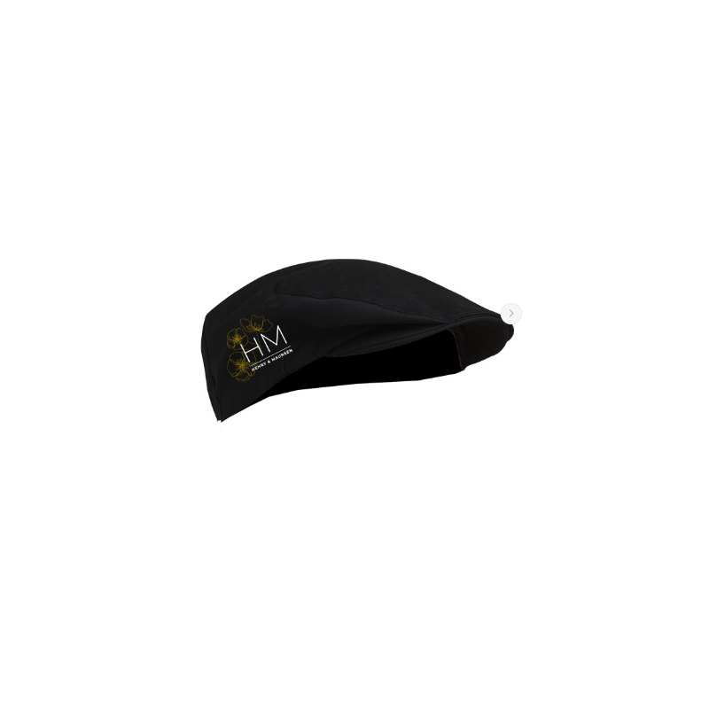 Casquette Boucher - Noir Polycoton 65/35 - 245 g/m² Noir _ Taille Unique Personnalisation sur demande