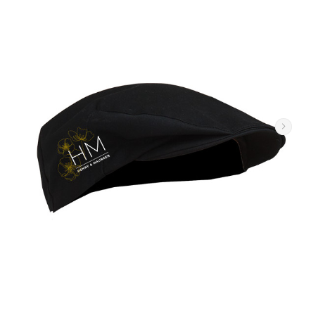 Casquette Boucher - Noir Polycoton 65/35 - 245 g/m² Noir _ Taille Unique Personnalisation sur demande