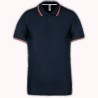 Polo maille piquée manches courtes homme - 220 g/m² Navi-Red-White _ Taille MPersonnalisation sur demande