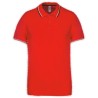 Polo maille piquée manches courtes homme - 220 g/m² Red-Navi-White _ Taille LPersonnalisation sur demande