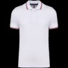 Polo maille piquée manches courtes homme - 220 g/m² White-Navi-Red_ Taille XLPersonnalisation sur demande