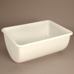 Bac Rectangulaire PEBD Blanc 10 L - 365x310x160 mm (Gilac)disponible à la Maison Pollet de Toulouse