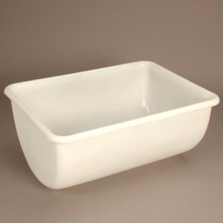 Bac Rectangulaire PEBD Blanc 10 L - 365x310x160 mm (Gilac)disponible à la Maison Pollet de Toulouse