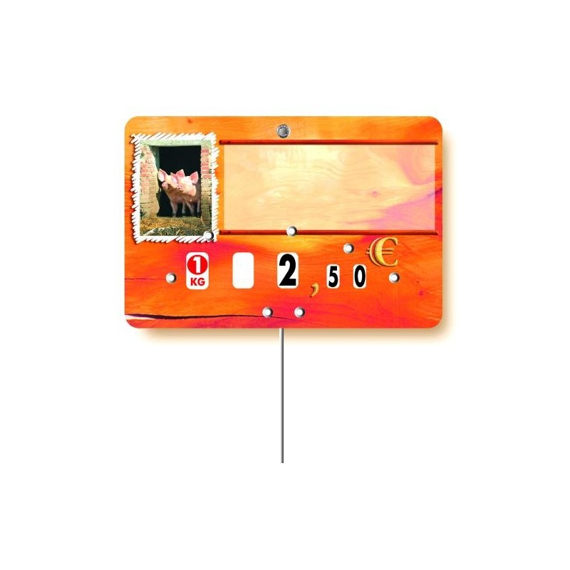 Etiquette : Paprika Porc neutre - 8x12 cm (avec roulettes & pique inox)disponible à la Maison Pollet de Toulouse