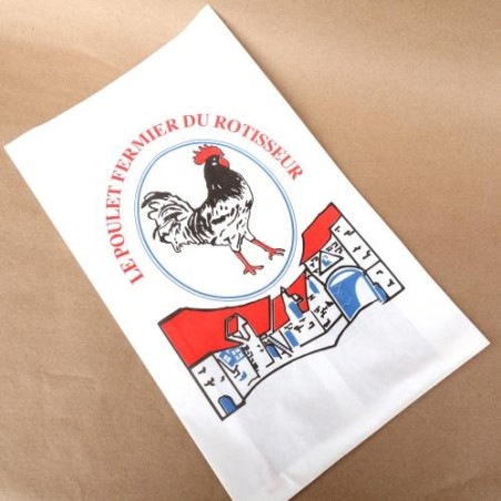 Poche à Poulet Fermier - 250x80x420 mm (x100)disponible à la Maison Pollet de Toulouse