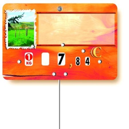 Etiquette : Paprika Prairie neutre - 8x12 cm (avec roulettes & pique inox)disponible à la Maison Pollet de Toulouse