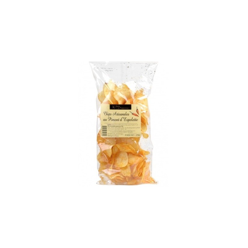 Chips Artisanales au Piment d'Espelette - 125 g (Jean d'Audignac)disponible à la Maison Pollet de Toulouse
