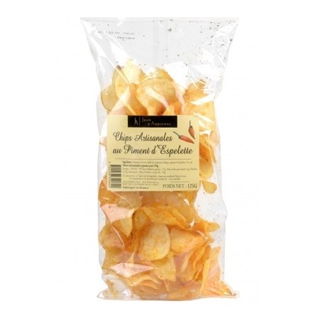 Chips Artisanales au Piment d'Espelette - 125 g (Jean d'Audignac)disponible à la Maison Pollet de Toulouse
