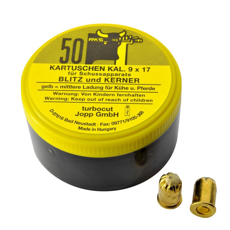 Cartouche d'abattage moyenne bête - Jaunedisponible à la Maison Pollet de Toulouse