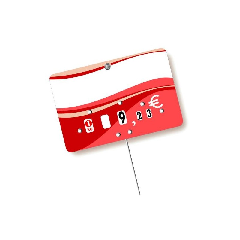 Etiquette : Evasion Charcuterie Traiteur neutre - 7x10 cm (avec roulettes & pique inox)disponible à la Maison Pollet de Toulouse