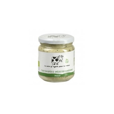Tartin'Apéro Méditerranéenne bio Pesto - 190 g (La vache qui regarde passer les trains)disponible à la Maison Pollet de Toulouse