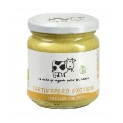 Tartin'Apéro Exotique bio Lentilles curry - 190 g (La vache qui regarde passer les trains)disponible à la Maison Pollet de Toulouse