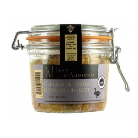 Foie Gras de Canard entier IGP SUD OUEST recette à l'ancienne - 300 g (Jean d'Audignac)disponible à la Maison Pollet de Toulouse