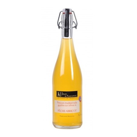 Limonade artisanale Pêche-Abricot - 75 cl (Jean d'Audignac)disponible à la Maison Pollet de Toulouse