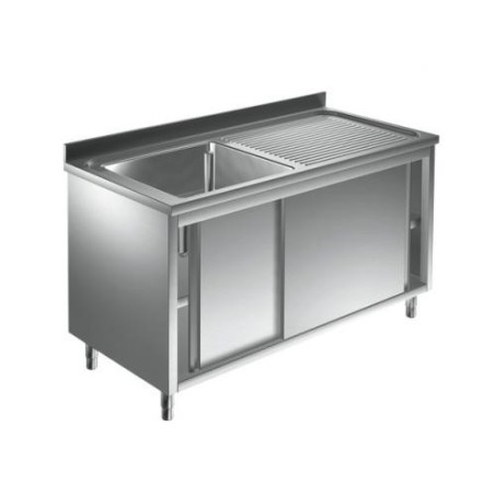 1600x700x880 mm - 1 Cuve de 800x500x375 mm - Plonge sur meuble + 1 égouttoir à droitedisponible à la Maison Pollet de Toulouse