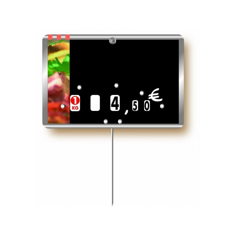 Etiquette : Métallic Charcuterie Traiteur neutre - 7x10 cm (avec roulettes & pique inox)disponible à la Maison Pollet de Toulouse