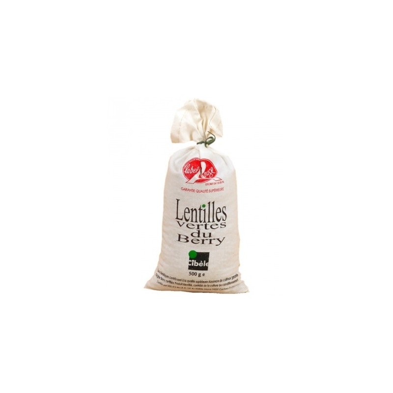 Lentille verte du Berry Label Rouge - Toile 500 g (Cibele)disponible à la Maison Pollet de Toulouse