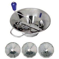 Presse Purée N°3 Inox Ø 310 mm avec grille Ø 1,5 - 2,5 - 4 mmdisponible à la Maison Pollet de Toulouse
