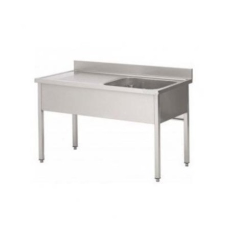 1200x700x880 mm - 1 Cuve de 500x500x300 mm - Plonge sur pieds + 1 égouttoir à gauchedisponible à la Maison Pollet de Toulouse