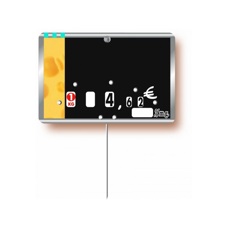 Etiquette : Métallic Fromage neutre - 7x10 cm (avec roulettes & pique inox)disponible à la Maison Pollet de Toulouse