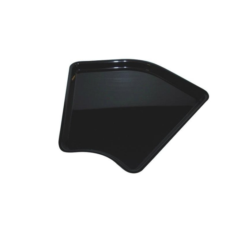 Plat Plexi noir - 280x135x17 mm - Angle arrondi 135°disponible à la Maison Pollet de Toulouse