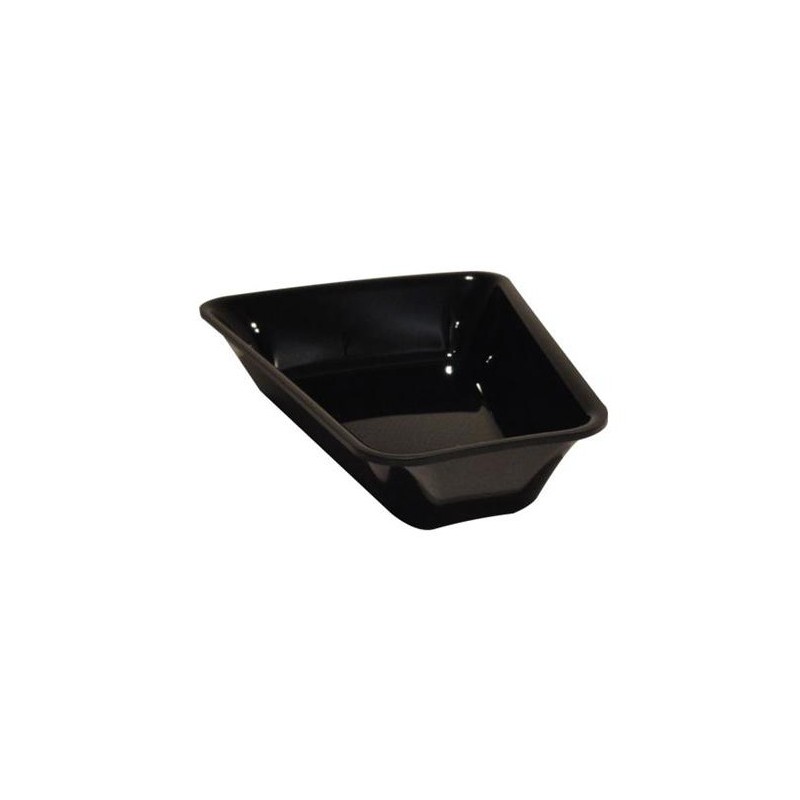 Plat Plexi noir - 265x122x50 mm - Angle arrondi 22,5°disponible à la Maison Pollet de Toulouse