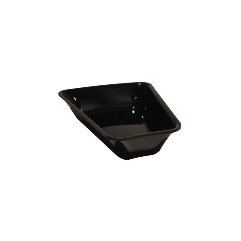 Plat Plexi noir - 265x122x80 mm - Angle arrondi 22,5°disponible à la Maison Pollet de Toulouse