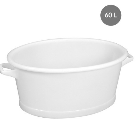 Baquet 60 L PEBD Blanc - 740x475x286 mm (Gilac)disponible à la Maison Pollet de Toulouse