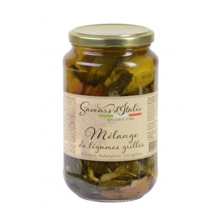 Mélange de légumes du soleil à l'huile - 520 g (Saveurs d'Italie)disponible à la Maison Pollet de Toulouse