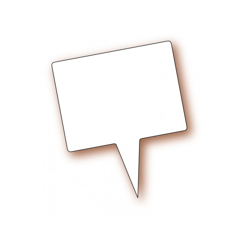 Etiquette : Blanche rectangulaire - 7,5x4,5 cm (pique plastique)disponible à la Maison Pollet de Toulouse