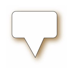 Etiquette : Blanche rectangulaire - 5,5x3 cm (x100) (pique plastique)disponible à la Maison Pollet de Toulouse