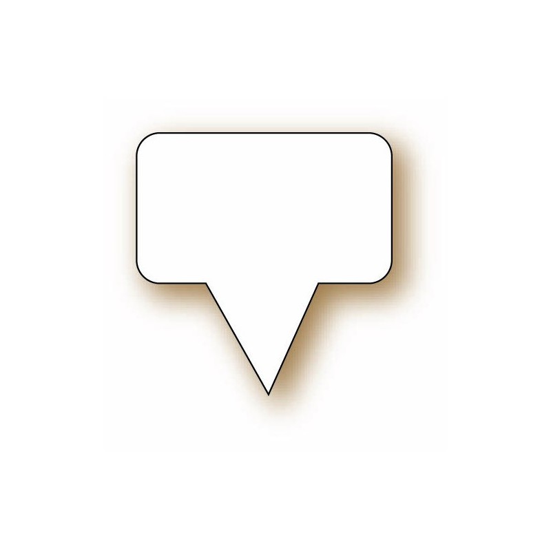 Etiquette : Blanche rectangulaire - 5,5x3 cm (x100) (pique plastique)disponible à la Maison Pollet de Toulouse