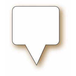 Etiquette : Blanche rectangulaire - 5,5x4,6 cm (x100) (pique plastique)disponible à la Maison Pollet de Toulouse