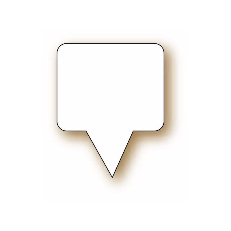 Etiquette : Blanche rectangulaire - 5,5x4,6 cm (x100) (pique plastique)disponible à la Maison Pollet de Toulouse