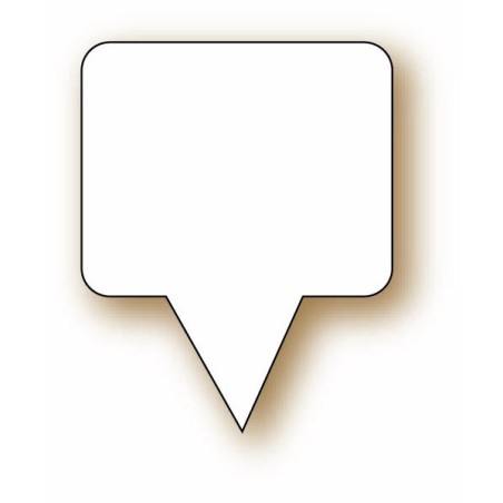 Etiquette : Blanche rectangulaire - 5,5x4,6 cm (x100) (pique plastique)disponible à la Maison Pollet de Toulouse