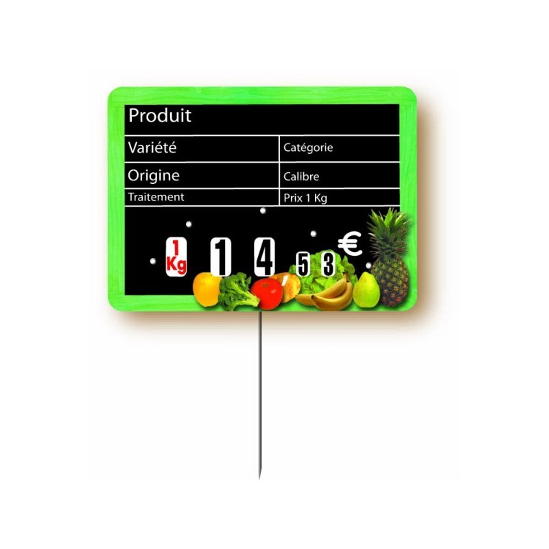 Etiquette : Cueillette neutre - 10x15 cm (avec roulettes & pique inox)disponible à la Maison Pollet de Toulouse