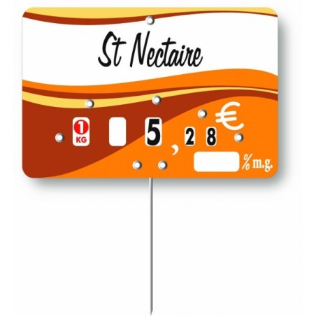 Etiquette : Evasion Crèmerie à texte - 7x10 cm (avec roulettes & pique inox)disponible à la Maison Pollet de Toulouse