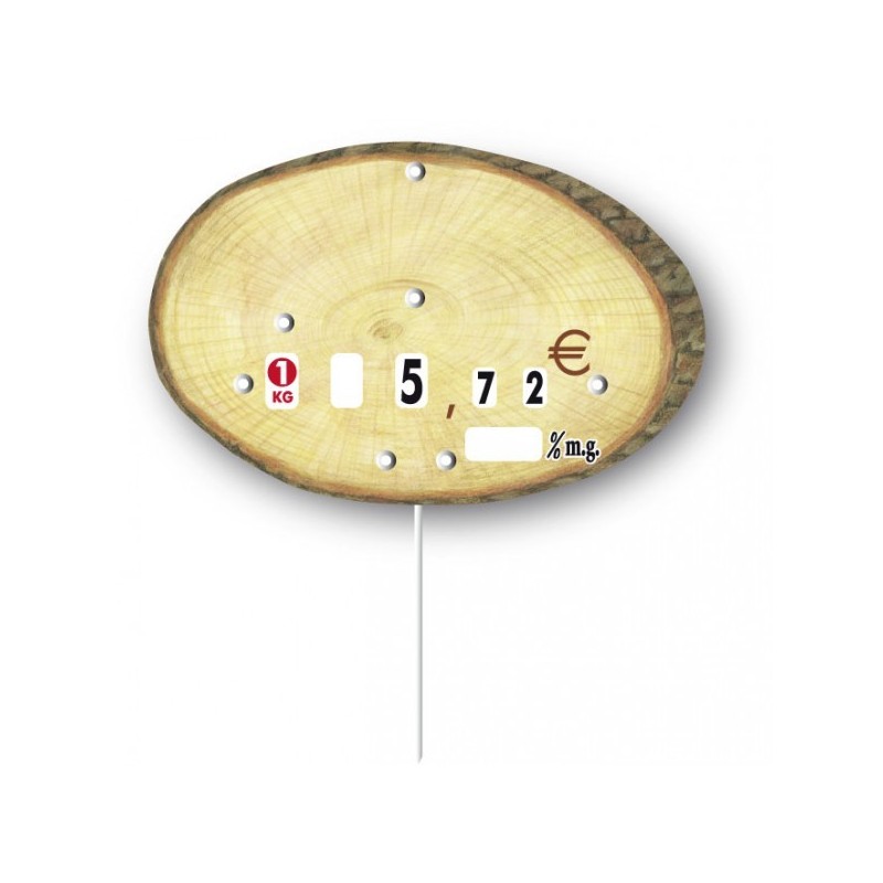 Etiquette : Rondin Crèmerie neutre - 8x12 cm (avec roulettes & pique inox)disponible à la Maison Pollet de Toulouse