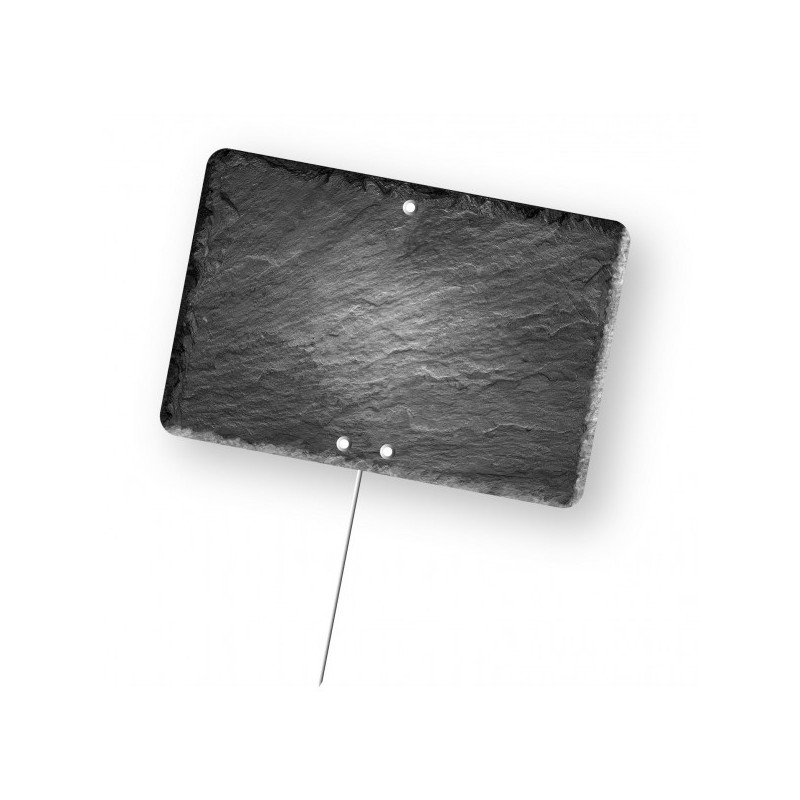 Etiquette : Schiste neutre - 6x8 cm (pique inox)disponible à la Maison Pollet de Toulouse