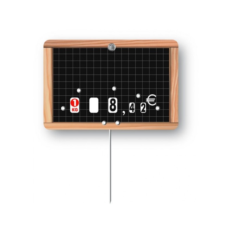 Etiquette : Ecolière neutre - 8x12 cm (avec roulettes & pique inox)disponible à la Maison Pollet de Toulouse