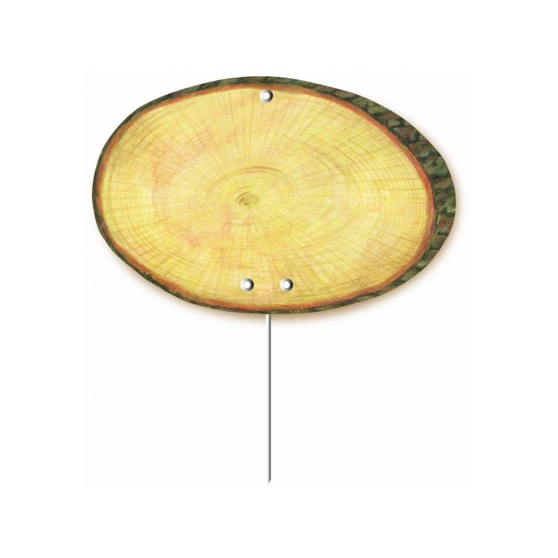 Etiquette : Rondin neutre - 8x12 cm (pique inox)disponible à la Maison Pollet de Toulouse