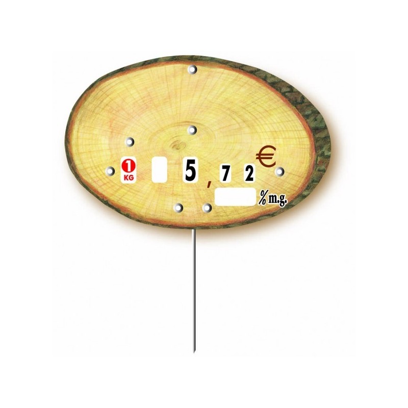 Etiquette : Rondin neutre - 8x12 cm (avec roulettes & pique inox)disponible à la Maison Pollet de Toulouse